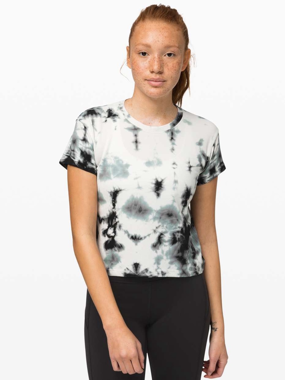 Lululemon Train To Be Short Sleeve Tie Dye Shirt - size 12
